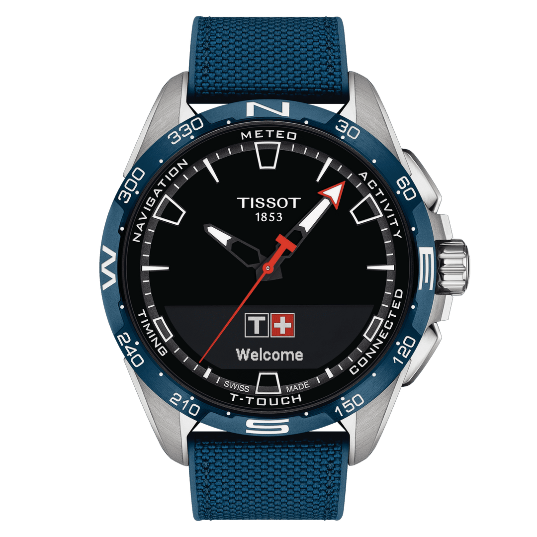 Tissot orologio smartwatch T-Touch Connect Solar blu T121.420.47.051.06 - Capodagli 1937