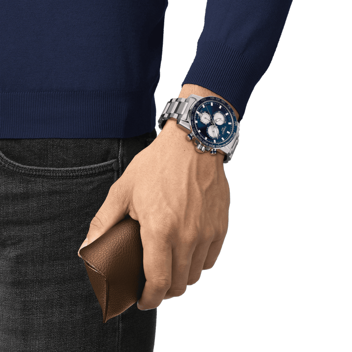 Montre Tissot Supersport Chrono 45.5mm acier quartz bleu T125.617.11.041.00 - Capodagli 1937