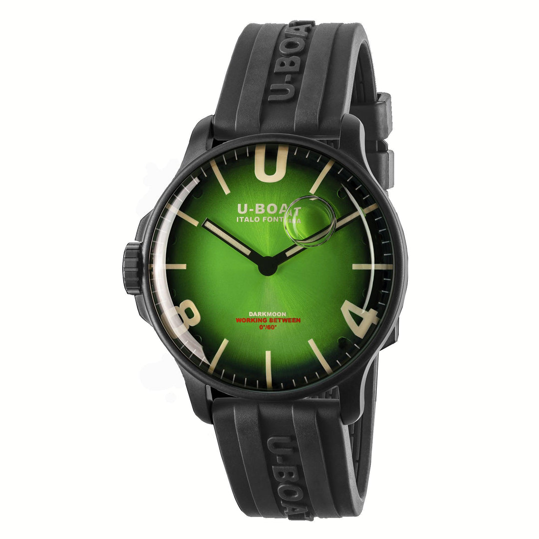 U-BOAT orologio DARKMOON 44mm GREEN IPB SOLEIL quarzo acciaio finitura IPB nero 8698/B - Capodagli 1937