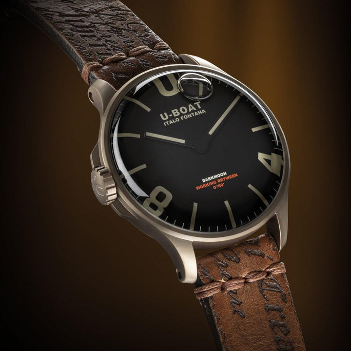 U-BOAT orologio Darkmoon IP Bronze 44mm nero quarzo acciaio finitura IP Bronze 8467/B - Capodagli 1937