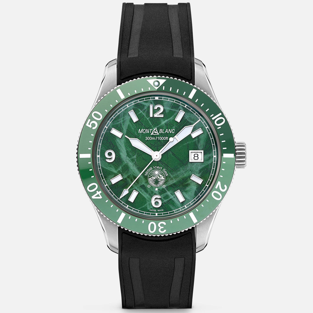 Montblanc Reloj 1858 Ice Sea Automatic Date 41mm verde acero automático 129765
