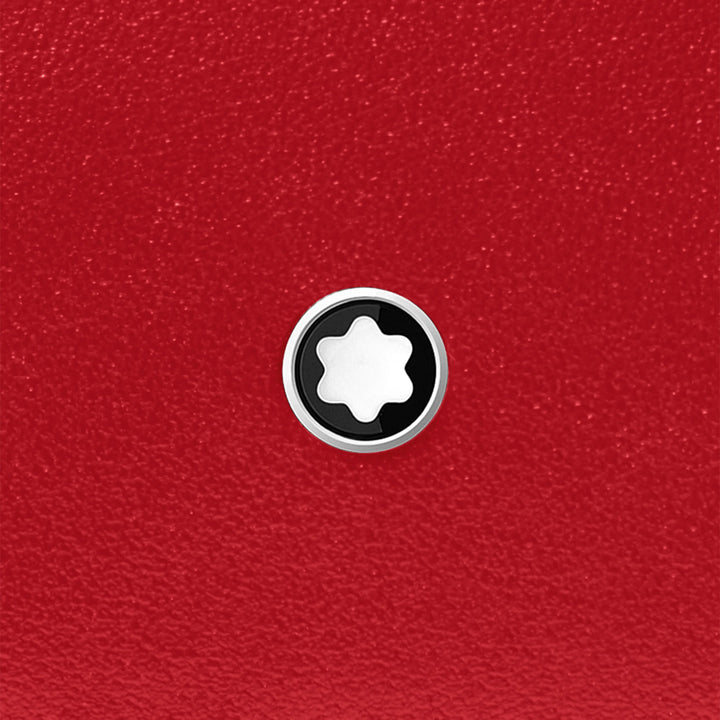 Montblanc Cartera compacta Meisterstück 6 compartimentos negro/rojo 129679