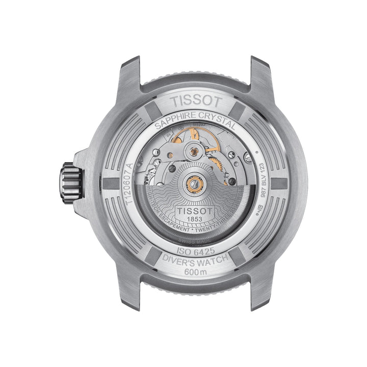 Reloj Tissot Seastar 2000 Professional Powermatic 80 46mm negro automático de acero T120.607.17.441.00