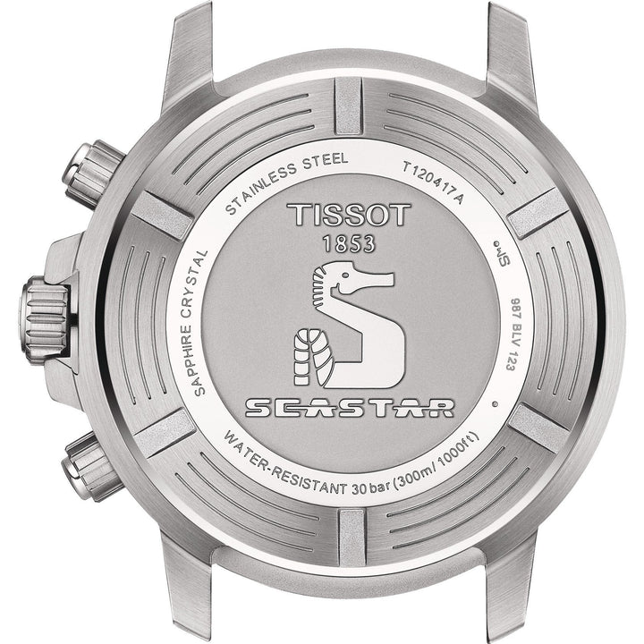 Tissot orologio Seastar 1000 Chronograph 45mm blu quarzo acciaio T120.417.11.041.01