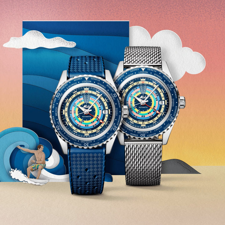 Reloj Mido Ocean Star Decompression Worldtimer Special Edition 40mm Acero automático azul M026.829.17.041.00