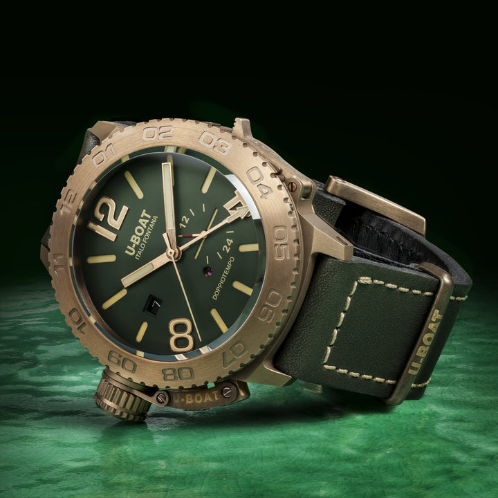 U-Boat Aquarell Uhr 46 Bronze GR 46mm Automatisch Bronzegrün 9088