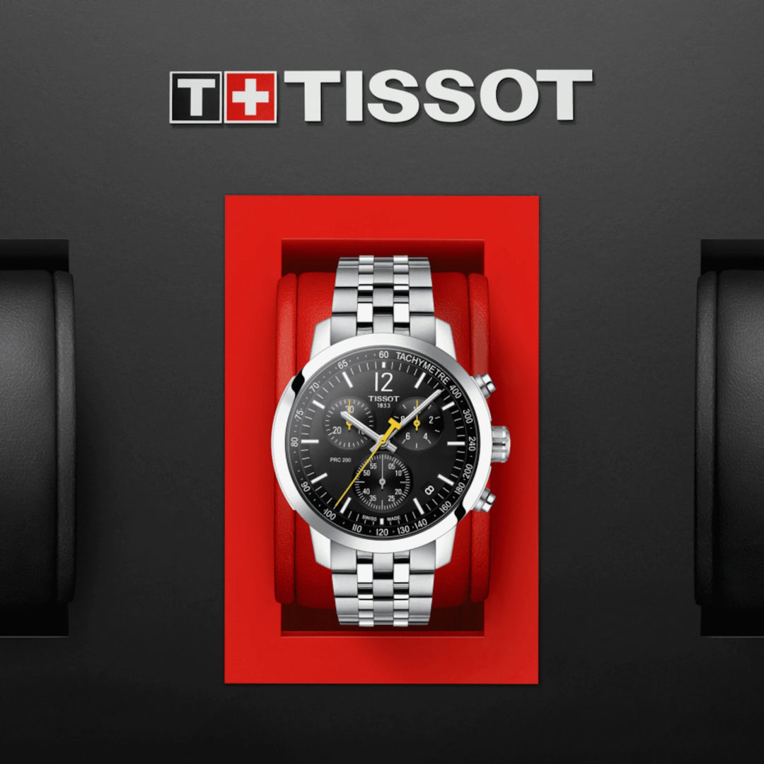 Tissot Clock PRC 200 Chronograph 43mm Black Quartz Steel T114.417.11.057.00