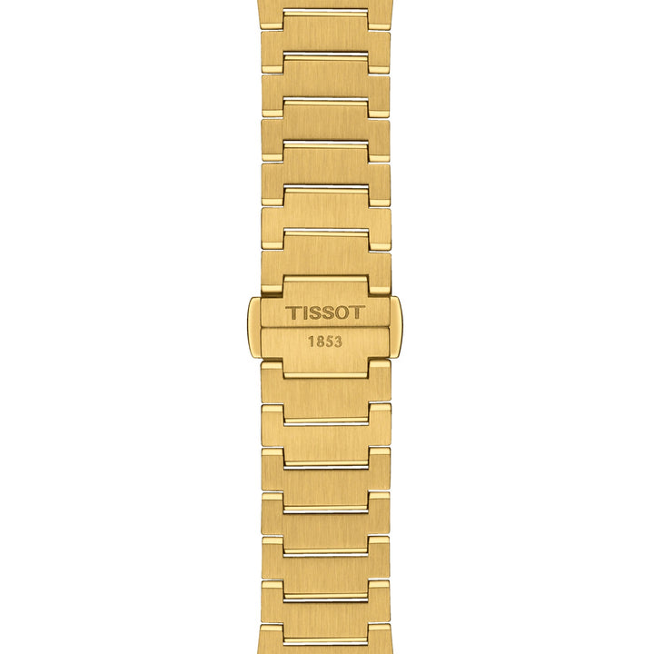 Tissot orologio PRX 35mm champagne quarzo acciaio finitura PVD oro giallo T137.210.33.021.00